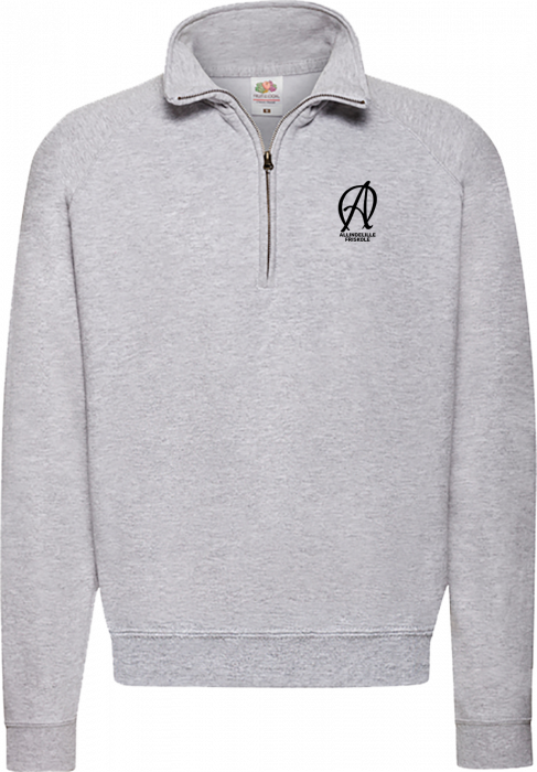 Fruit of the loom - Afs Classic Sweatshirt W. Half-Zip Adults - Heather Grey