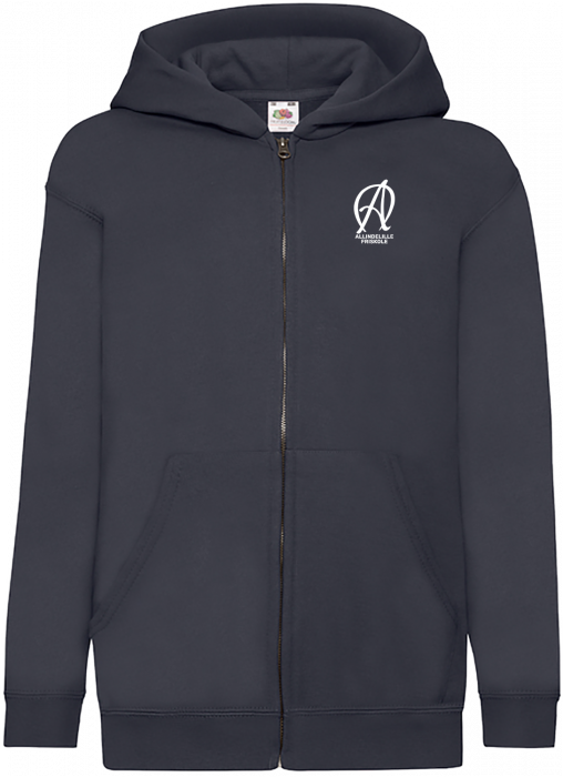 Fruit of the loom - Afs Classic Hoodie W. Zip Kids - Deep Navy