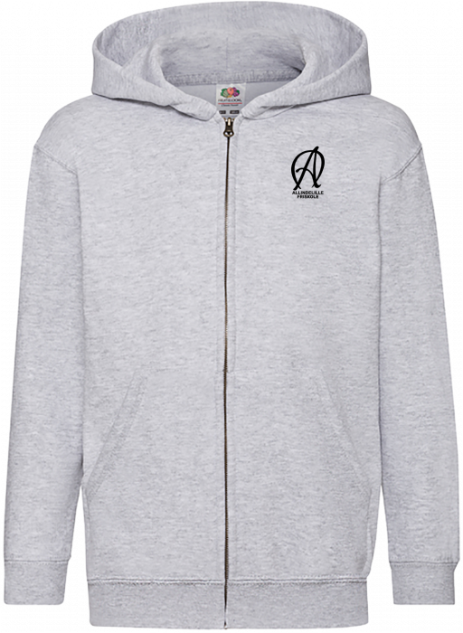 Fruit of the loom - Afs Classic Hoodie W. Zip Kids - Heather Grey