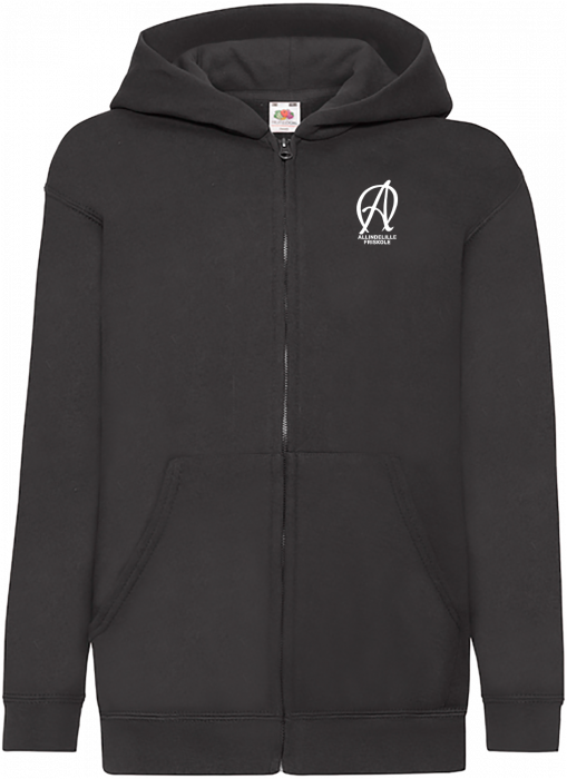 Fruit of the loom - Afs Classic Hoodie W. Zip Kids - Svart